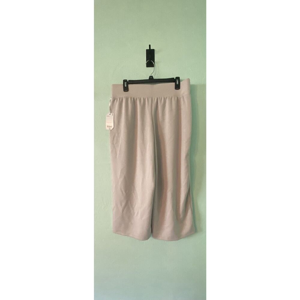 Stylus Silver Grey Women's Wide Leg Capri Pants Size Large - Picture 5 of 5